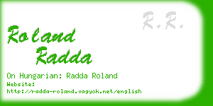 roland radda business card